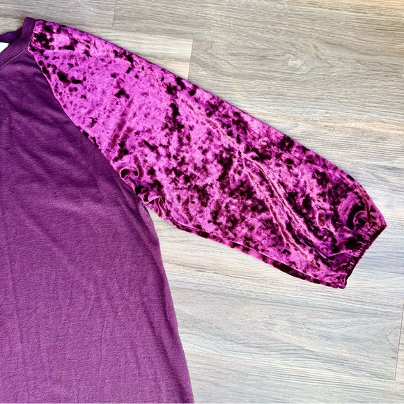 NWT GAP Velvet Sleeve Knit Dress Women’s Small – Vamp Red Long Sleeve Shift - Picture 5 of 14